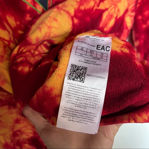 Gue88 Rising Orange Tie Dye Hoodie - Picture 5 of 6